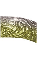 FL2506 shaded metallic lame arc flag neon green 36 x 56"