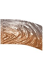 FL2507 shaded metallic lame arc flag orange 36 x 56"