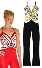 panthers boot leg jumpsuit