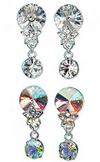 rivoli dangle earrings--clipped