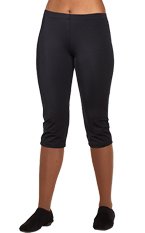 lycra capris pants in black